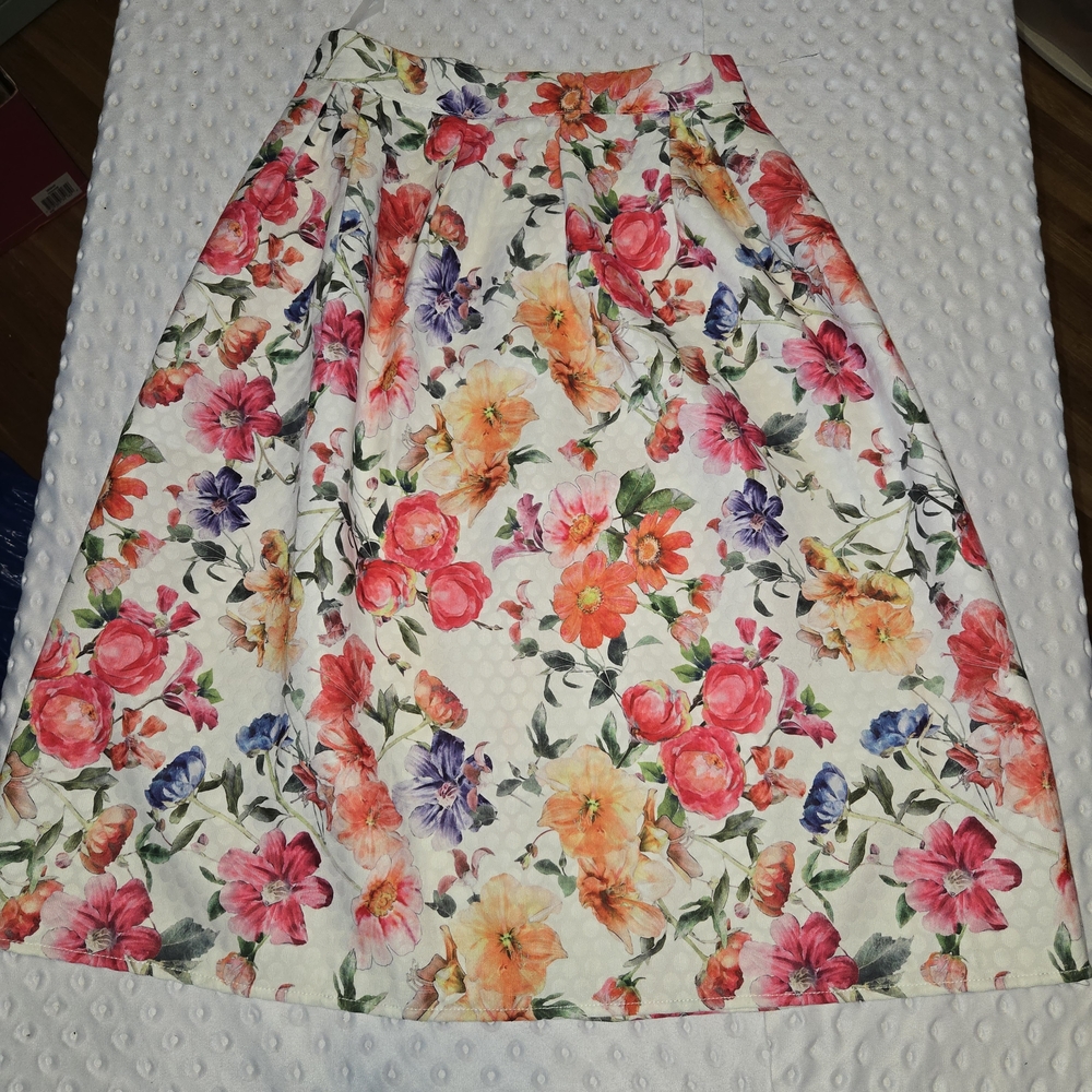 Vintage Inspired Romeo & Juliet Couture Cottagecore Floral Midi Skirt